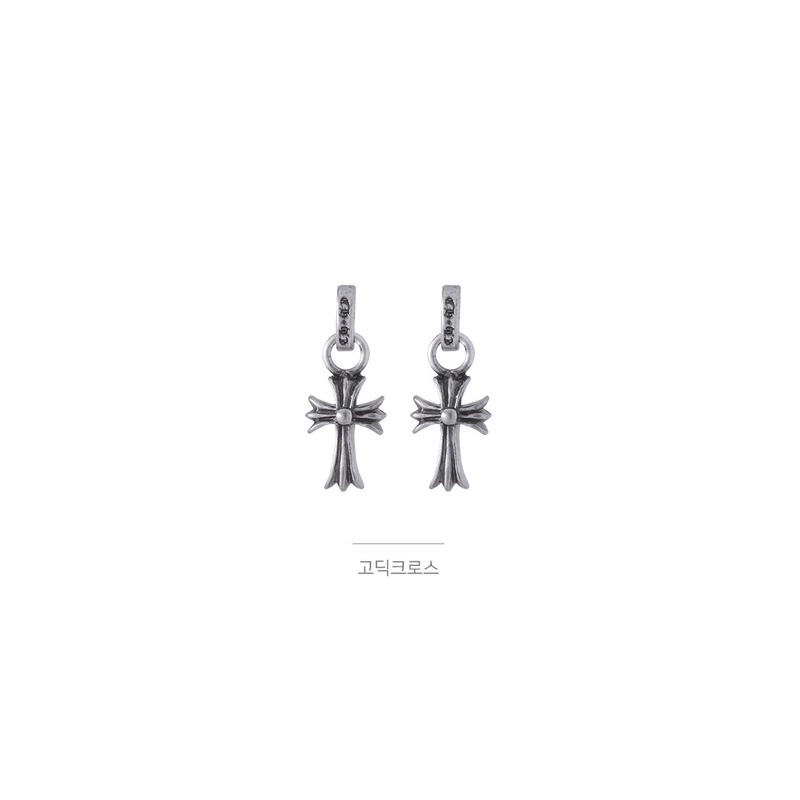 ASMAMA 1set ロゴリングクロスピアス ジン