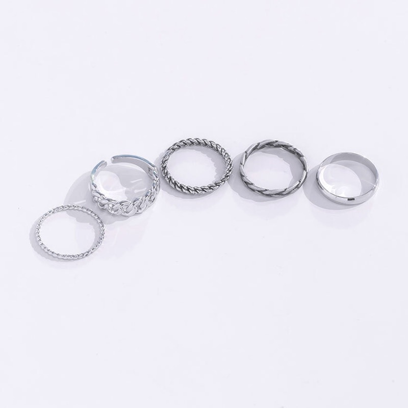 ASMAMA 5set レイアードリング