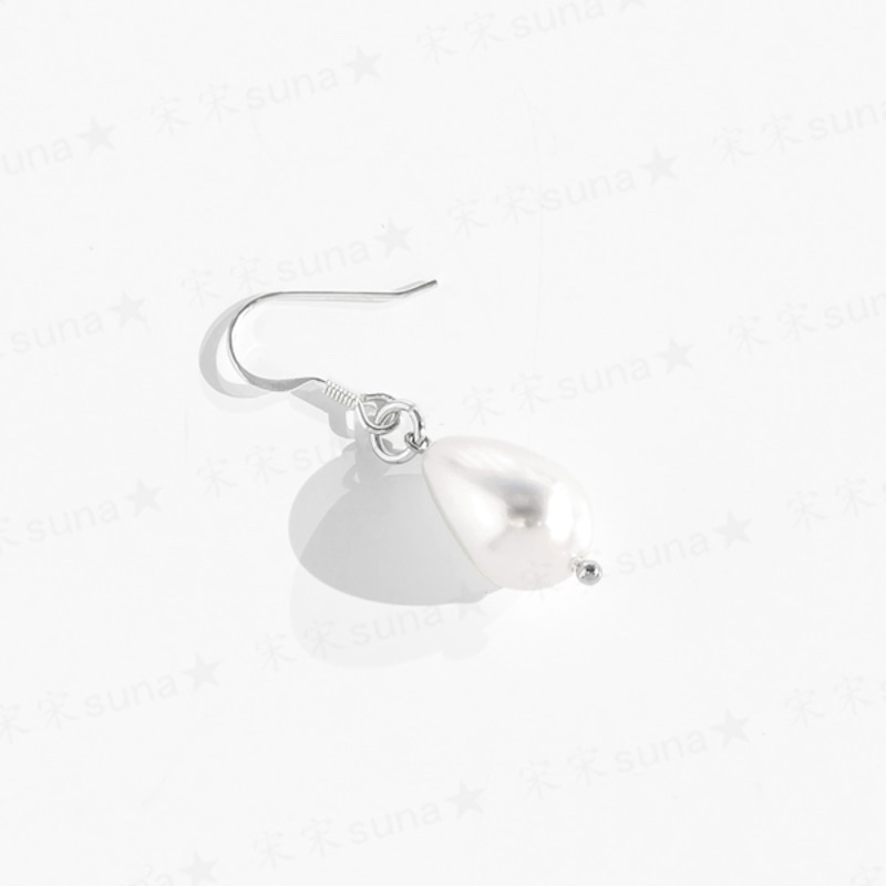 ASMAMA 片耳ピアス パールドロップピアス