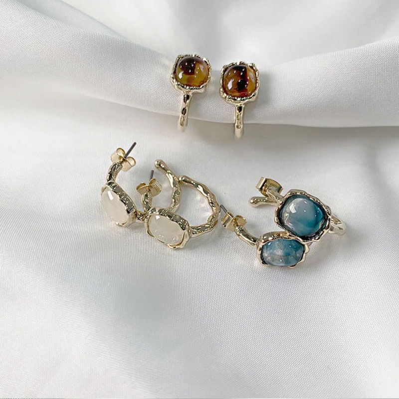 ASMAMA スカイビジューリングピアス 1pair