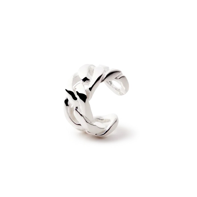 blanc iris DAMIER EAR CUFF
