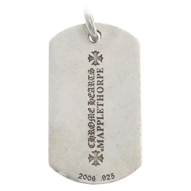 Chrome Hearts 22K DT TNY MAPPLE THORPE メイプルソープクロスドッグタグ チャームネックレストップ