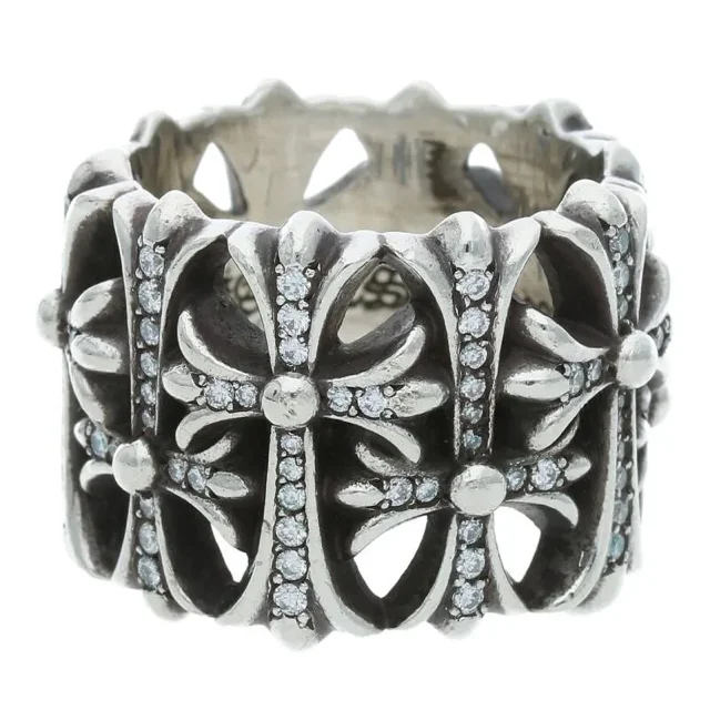 Chrome Hearts CEMETERY P/D セメタリークロス PAVEダイヤ シルバー リング