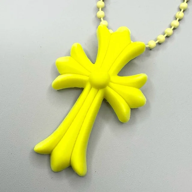 Chrome Hearts Raverth Small CH Cross Silicon Necklace