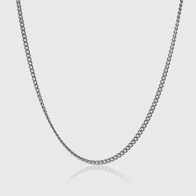 FADE, NECKLACE 'CLIP & CURB CHAIN'(SILVER)