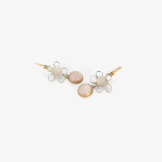 flower sheer flowery earring