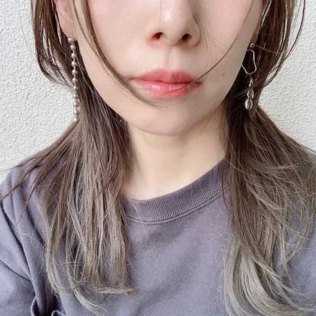 GRAYNOISE Noise pattern 3 chain earring / 3チェーンピアス