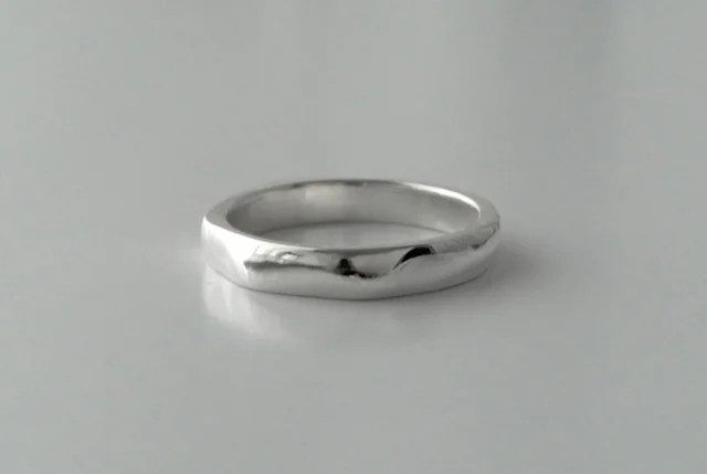 MEMENTO PATTERN. Stone ring 1 - smooth (SILVER)