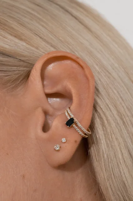PRMAL Mixture Bar Ear Cuff [Onyx]