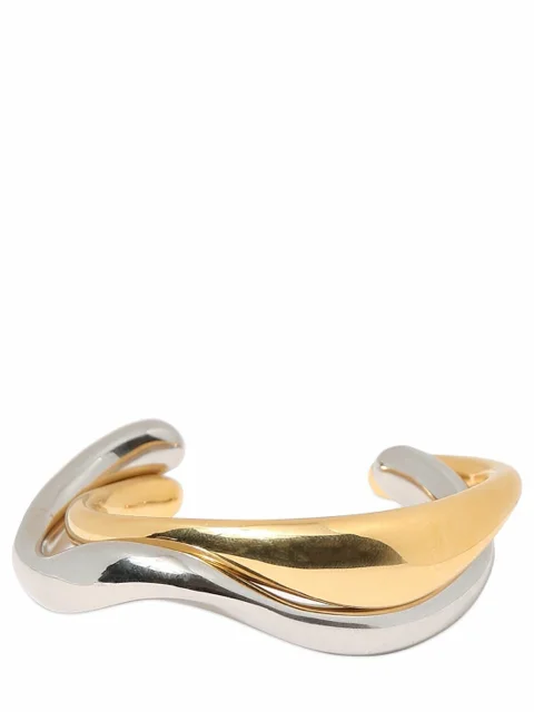 SAINT LAURENT WAVY CUFF BRACELET IN METAL