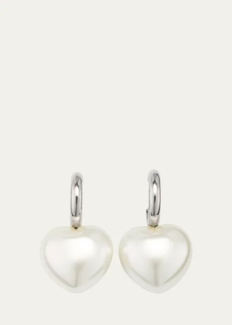 Simone Rocha XLハートフープピアス(シルバー)