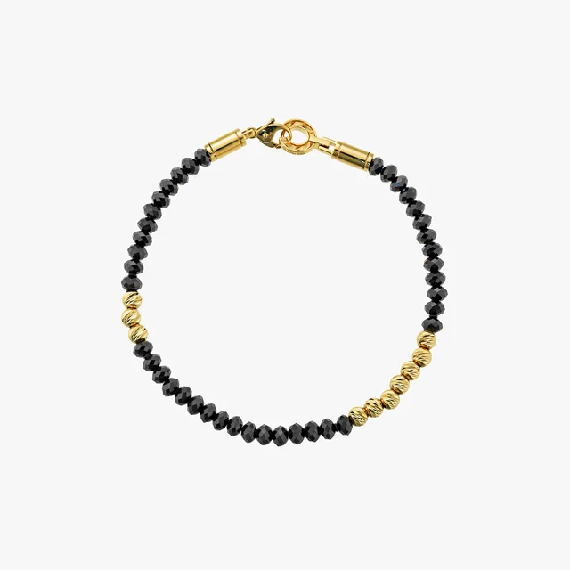SJX BLACK & GOLD GLITTER BRACELET