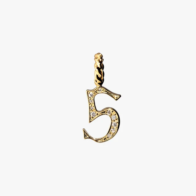 SJX DIAMOND NUMBER CHARM (5)