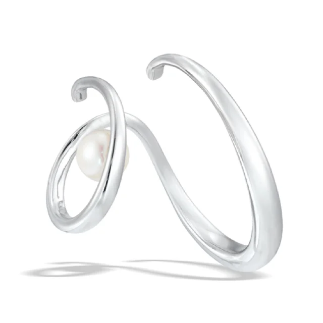 STAR JEWELRY INFINITY BOW イヤカフ〈SV925+Pt1000コーティング・ダイヤモンド〉