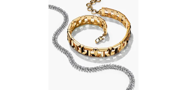 Tiffany & Co. ネックレス プラチナとイエローゴールドにダイヤモンドをセッティング