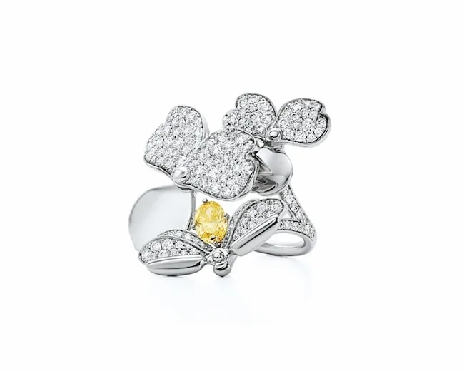 Tiffany & Co. ペーパーフラワー ファイアーフライ クラスター リング