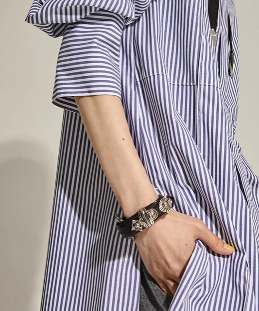 TOGA PULLA Motif leather bangle