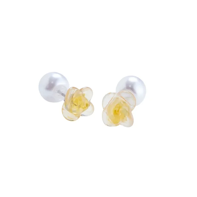 Torico Vintage Glass Flower Pierce