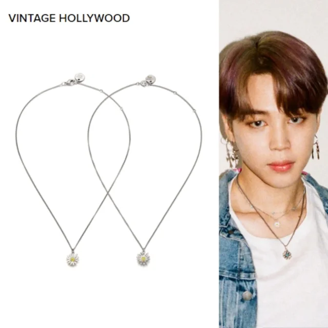 VINTAGE HOLLYWOOD 人気 jimin Mini Daisy Necklace ミニデイジーネックレス 韓国ファッション