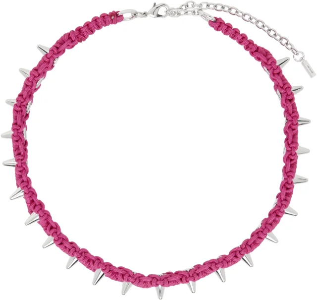 WE11DONE HANDMADE STUDDED NOEUD CHOKER