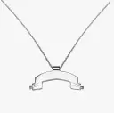 ASKYURSELF AY BANNED PENDANT SILVER NECKLACE