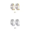 ASMAMA 1pair ハーパーベーシックキュービックピアス