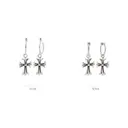 ASMAMA 1set ハートクロスリングピアス イヤリング