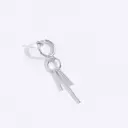 ASMAMA 片耳ピアス シルバーボウピアス