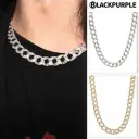 BLACKPURPLE キュービックチェーンネックレス