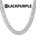 BLACKPURPLE ラインストーン キュービック チェーンネックレス