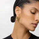 BURBERRY スモール シールド ツイストフープイヤリング​