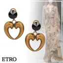 ETRO ペイズリーハート＆ラインストーン ネックレス