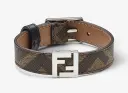 FENDI ブラウンFFレザー ブレスレット