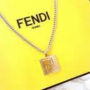 FENDI パラジウム＆ゴールドカラー ネックレス