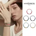 HYERES LOR エリテシルバーエンブレムストリングブレスレット