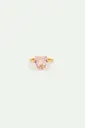 Les Nereides Paris HEART AND PINK QUARTZ ADJUSTABLE RINGS