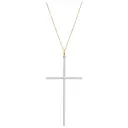 loin. diamond croix long necklace