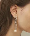 loni Link chain pearl pierce/2WAYチェーンパールピアス