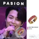 PASION レインボーカラーツインクブリングリング REDPINK GOLD
