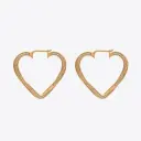 SAINT LAURENT HEART HOOP EARRINGS IN METAL