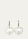 Simone Rocha XLハートフープピアス（シルバー）