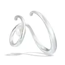 STAR JEWELRY INFINITY BOW イヤカフ〈SV925+Pt1000コーティング・ダイヤモンド〉