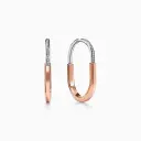 山本舞香着用 Tiffany & Co. ティファニー ロック ピアス ローズゴールド ＆ ホワイトゴールドにダイヤモンドをセッティング（エクストララージ）