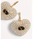 VALENTINO オヴァレット メタル x エナメル x クリスタル ピアス