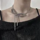 VENE side lace-up chain choker