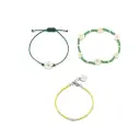 VINTAGE HOLLYWOOD 3set 人気 Make a Wish Bracelet Daisy 糸ブレスレット グリーン