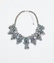ZARA ラインストーンリボンネックレス